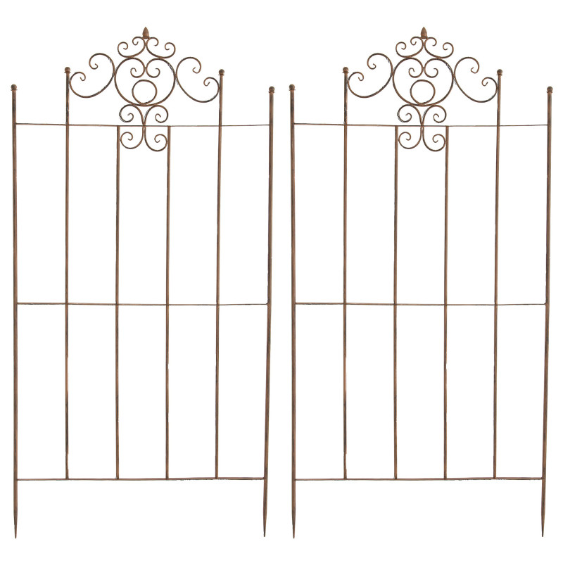 Ensemble de 2 treillis Paula marron antique