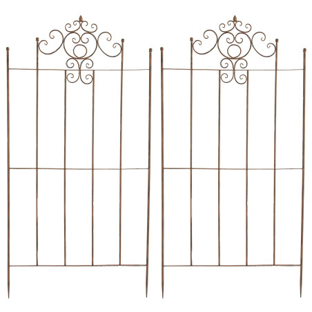 Ensemble de 2 treillis Paula marron antique