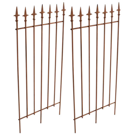 Set de 2 rejas para jardín Elisa Marrón antiguo