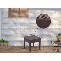 Table d'appoint Miami brun