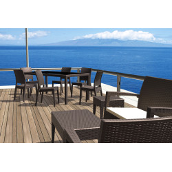 Table d'appoint Miami brun