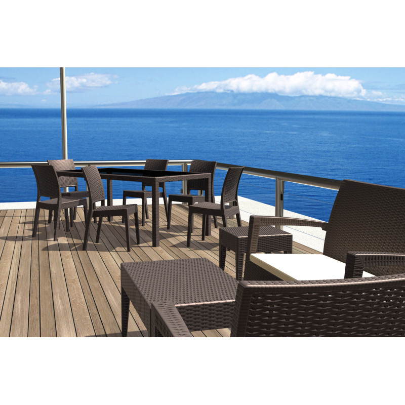 Table d'appoint Miami brun