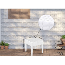 Table d'appoint Miami blanc