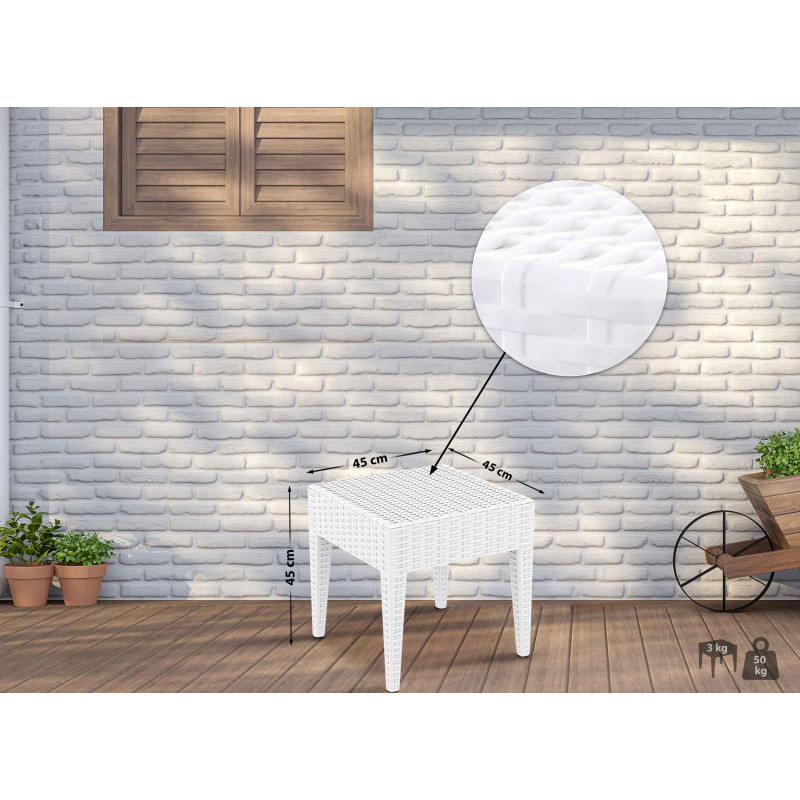 Table d'appoint Miami blanc