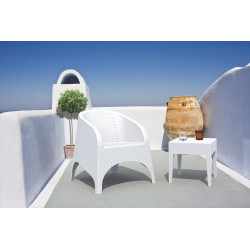 Table d'appoint Miami blanc