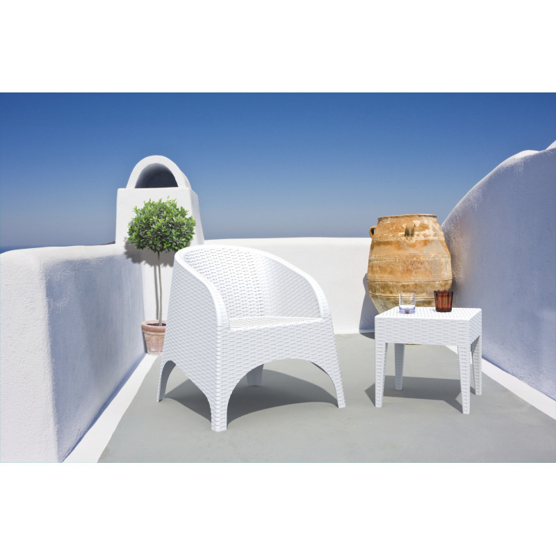 Table d'appoint Miami blanc