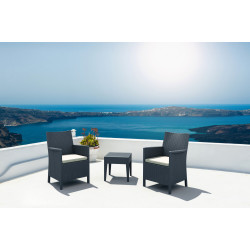 Table d'appoint Miami gris foncé
