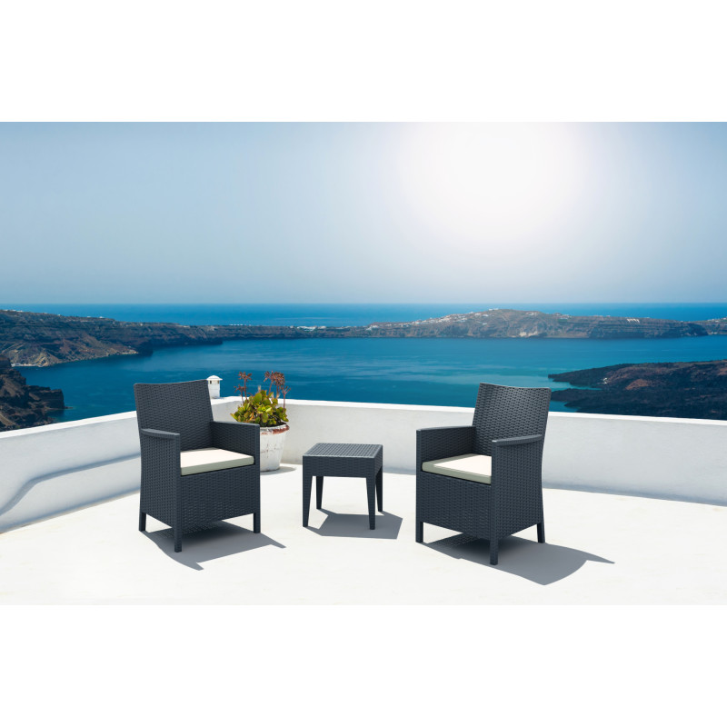 Table d'appoint Miami gris foncé