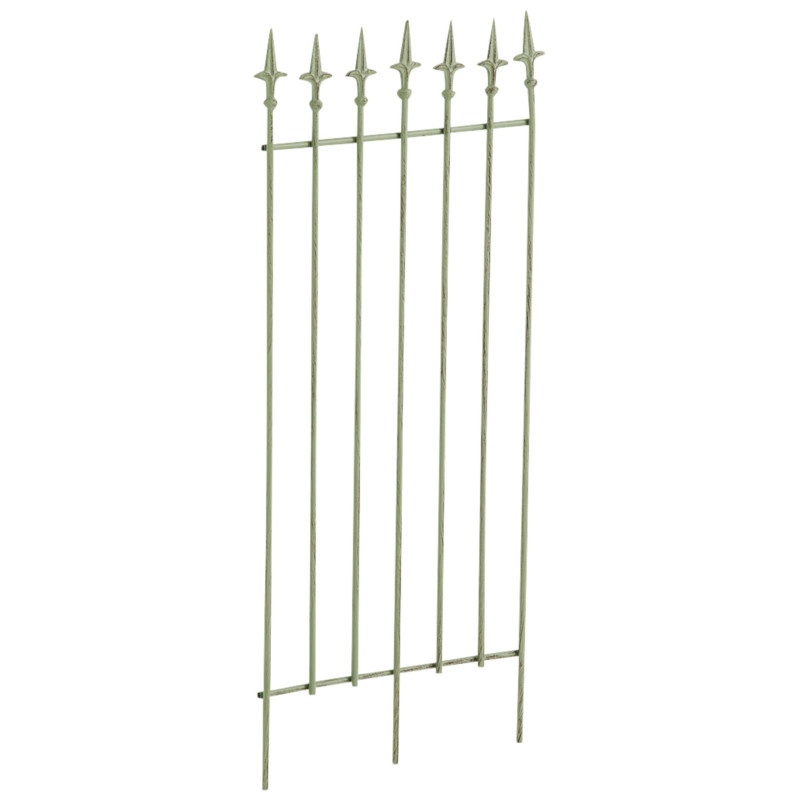 Set de 2 rejas para jardín Elisa Verde antiguo