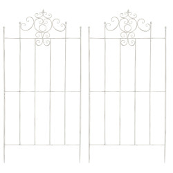 Set di 2 tralicci Paula 170 x 86 cm bianco antico