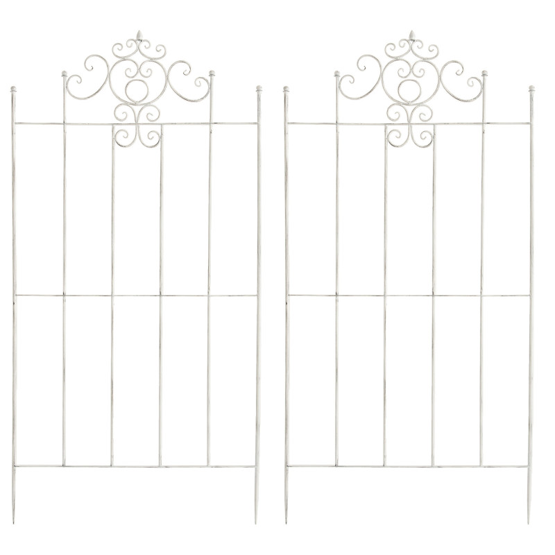 Set di 2 tralicci Paula 170 x 86 cm bianco antico