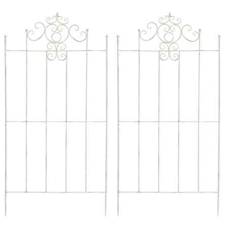 Ensemble de 2 treillis Paula blanc antique