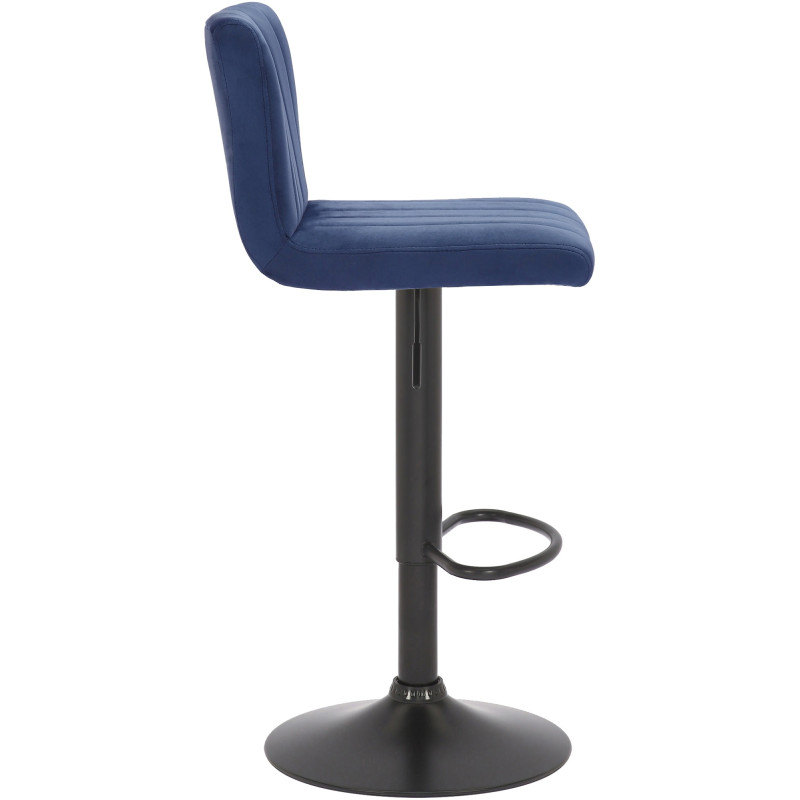 Tabouret de bar en velours Jamie bleu