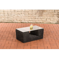 Table en verre mousse noir