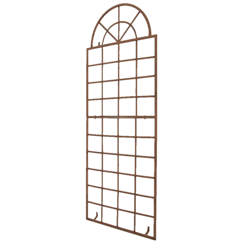 Set de 2 vallas metálicas viva para plantas trepadoras Marrón antiguo