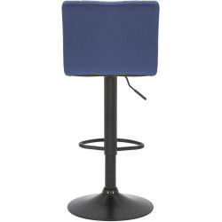 Tabouret de bar en velours Jamie bleu