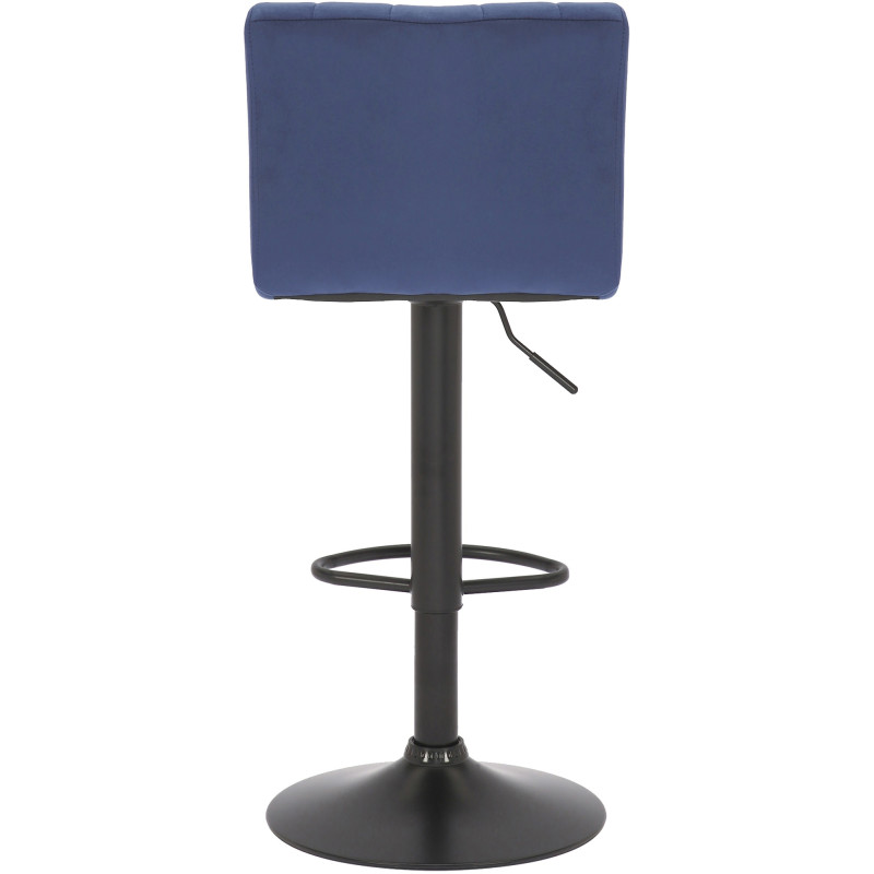 Tabouret de bar en velours Jamie bleu