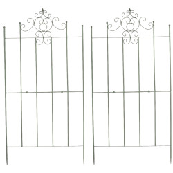Set de 2 Enrejados para plantas Paula Verde antiguo