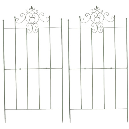 Set de 2 Enrejados para plantas Paula Verde antiguo