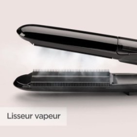 Lisseur vapeur Steam Straight Babyliss ST492E - Plaques larges 39mm céramique - 5 températures