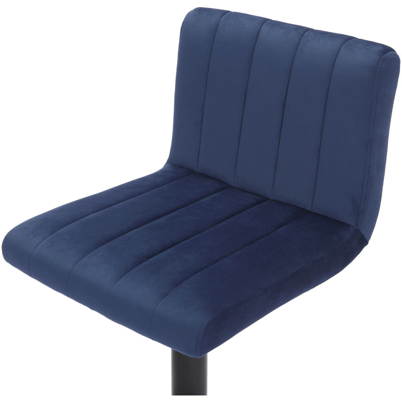 Tabouret de bar en velours Jamie bleu