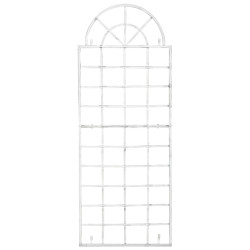 Set de 2 vallas metálicas viva para plantas trepadoras Blanco antiguo