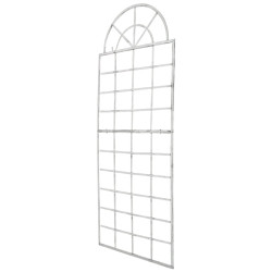 Set de 2 vallas metálicas viva para plantas trepadoras Blanco antiguo