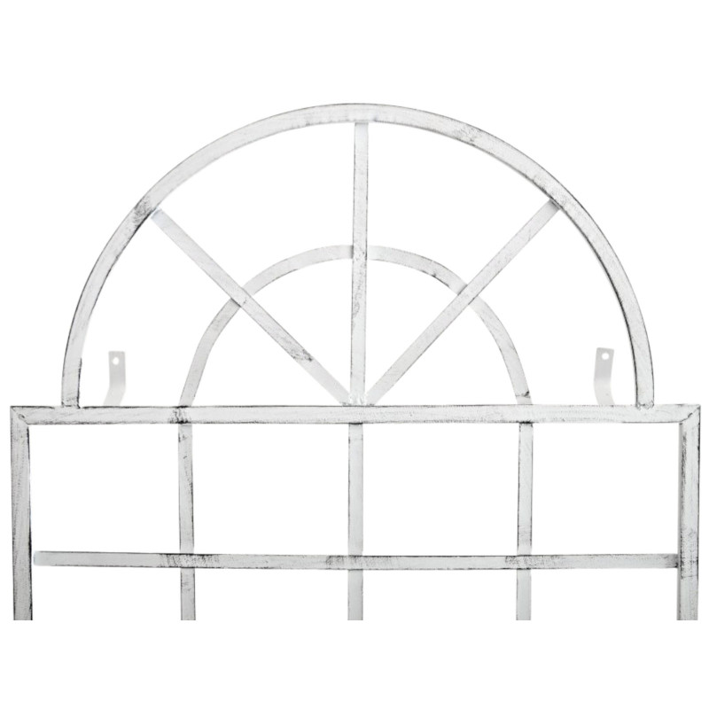 Set de 2 vallas metálicas viva para plantas trepadoras Blanco antiguo