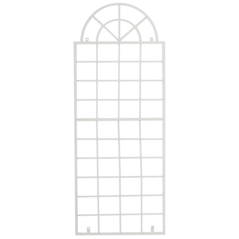 Set de 2 vallas metálicas viva para plantas trepadoras Blanco