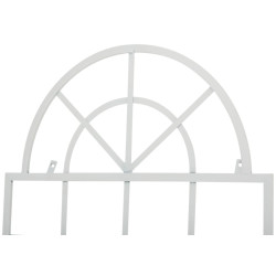 Set de 2 vallas metálicas viva para plantas trepadoras Blanco