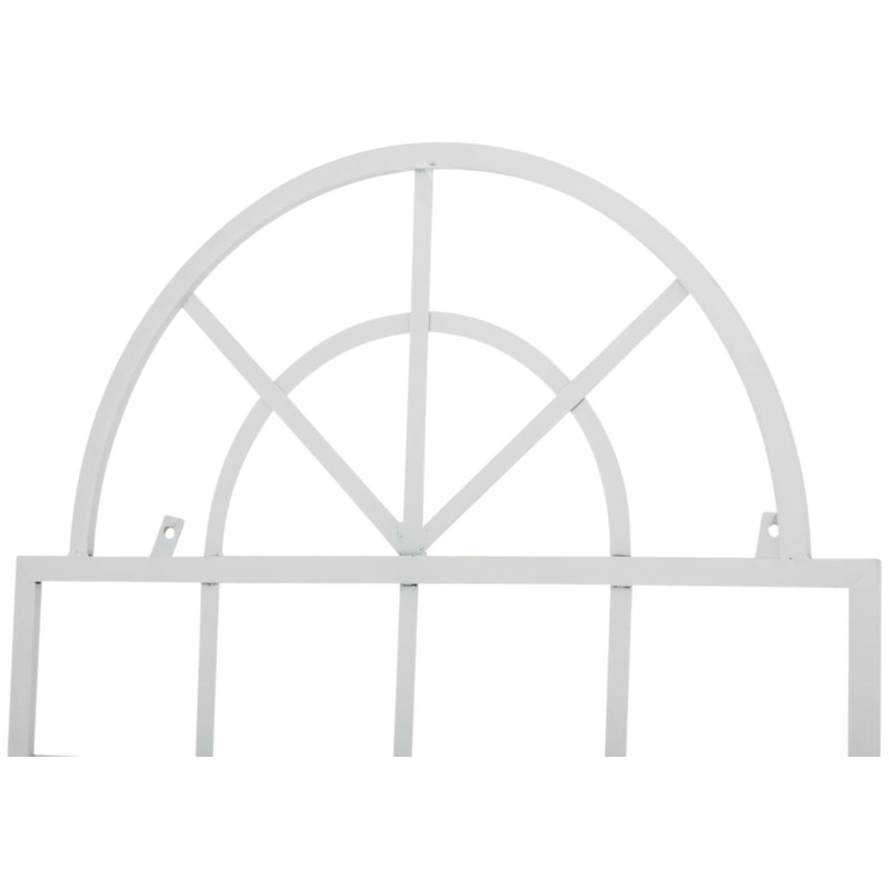 Set de 2 vallas metálicas viva para plantas trepadoras Blanco