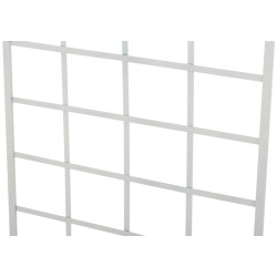 Set de 2 vallas metálicas viva para plantas trepadoras Blanco