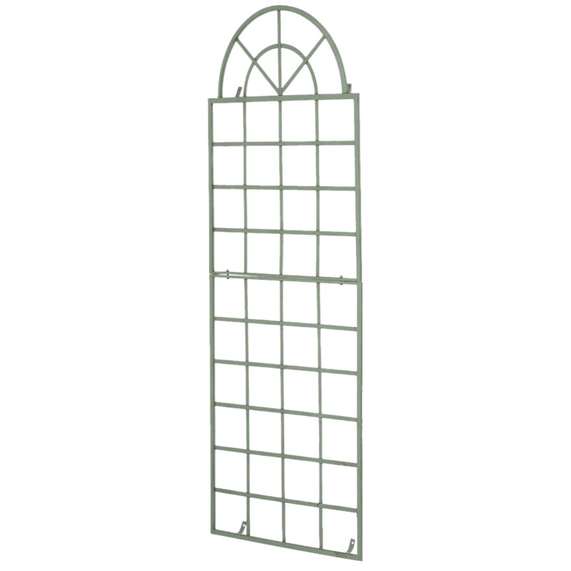 Set de 2 vallas metálicas viva para plantas trepadoras Verde antiguo