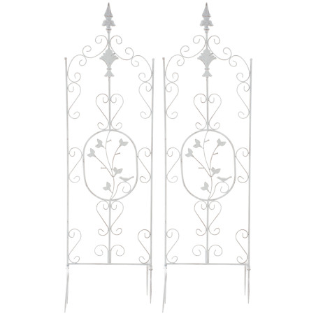 Ensemble de 2 treillis Burgus blanc antique