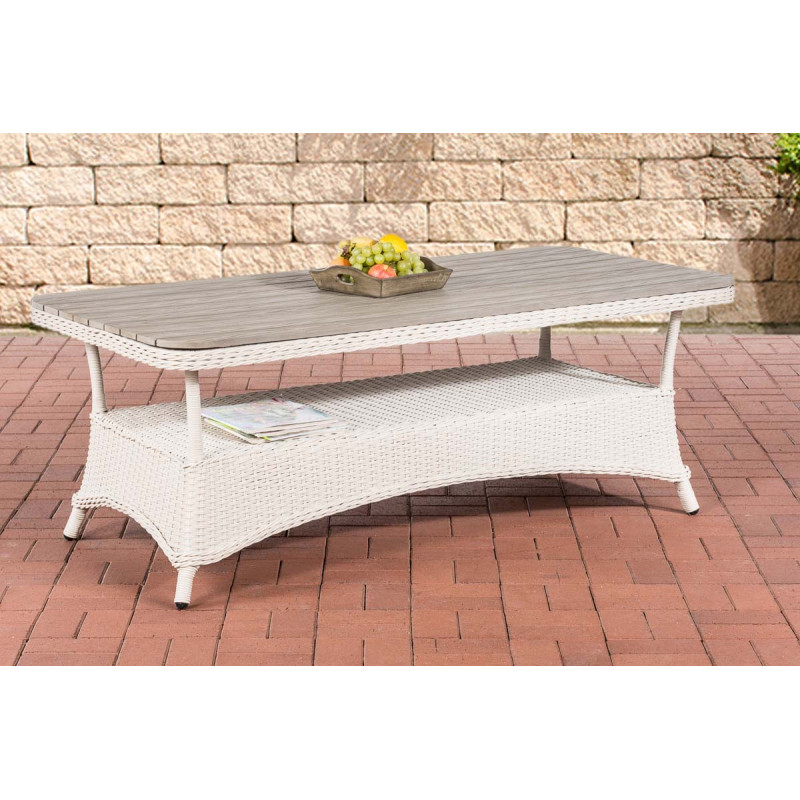 Table WPC Pandora 160x80 blanc perle