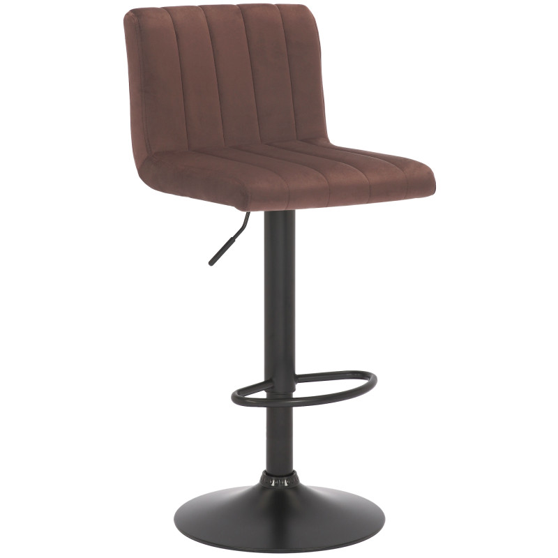 Tabouret de bar en velours Jamie brun