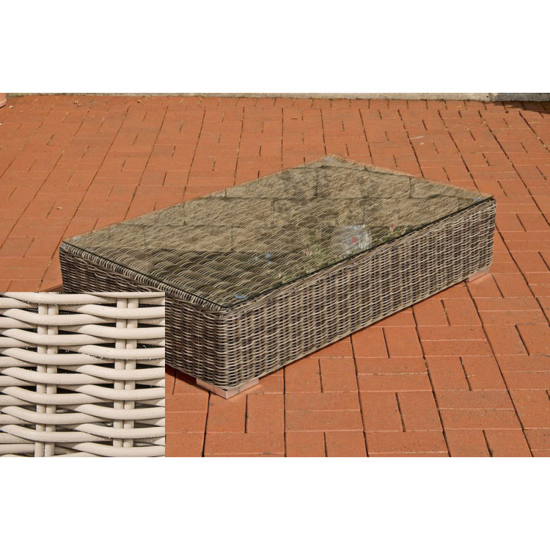 Table de salon Ariano 100 x 50 blanc perle