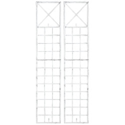 Ensemble de 2 treillis Trigo blanc antique