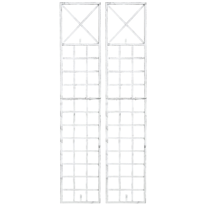 Set de 2 Rejas Trigo para plantas trepadoras Blanco antiguo