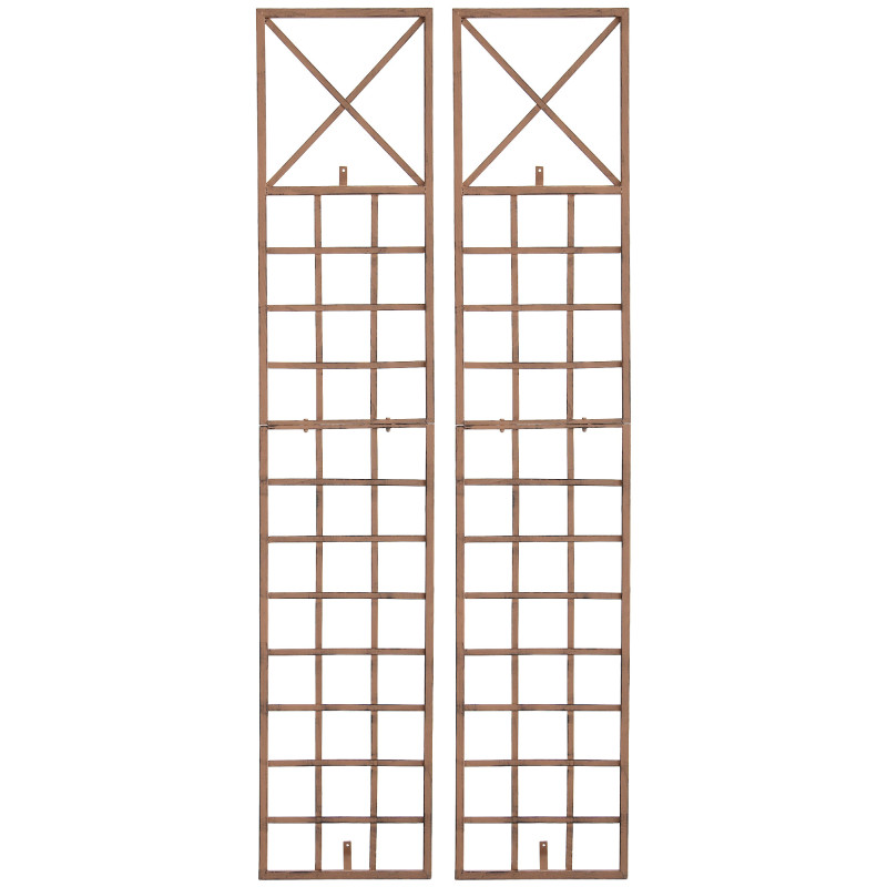 Set de 2 Rejas Trigo para plantas trepadoras Marrón antiguo