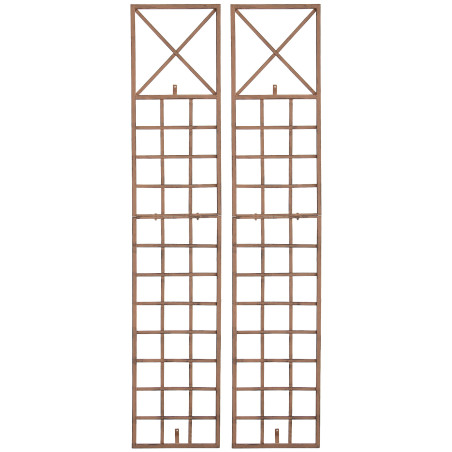 Set de 2 Rejas Trigo para plantas trepadoras Marrón antiguo