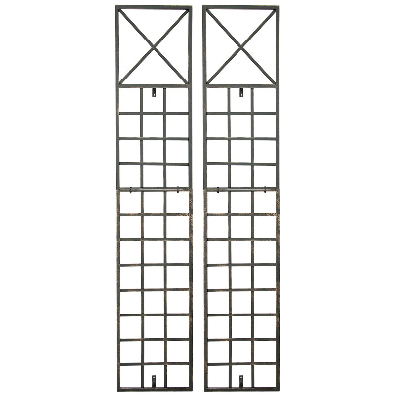 Set de 2 Rejas Trigo para plantas trepadoras Bronce