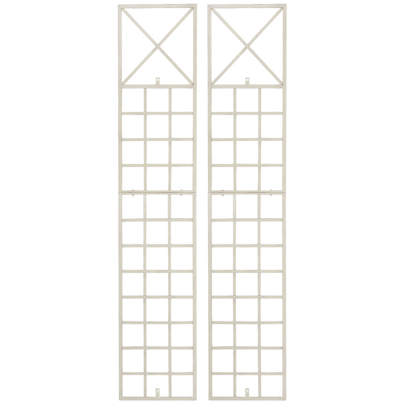 Set de 2 Rejas Trigo para plantas trepadoras Crema antiguo