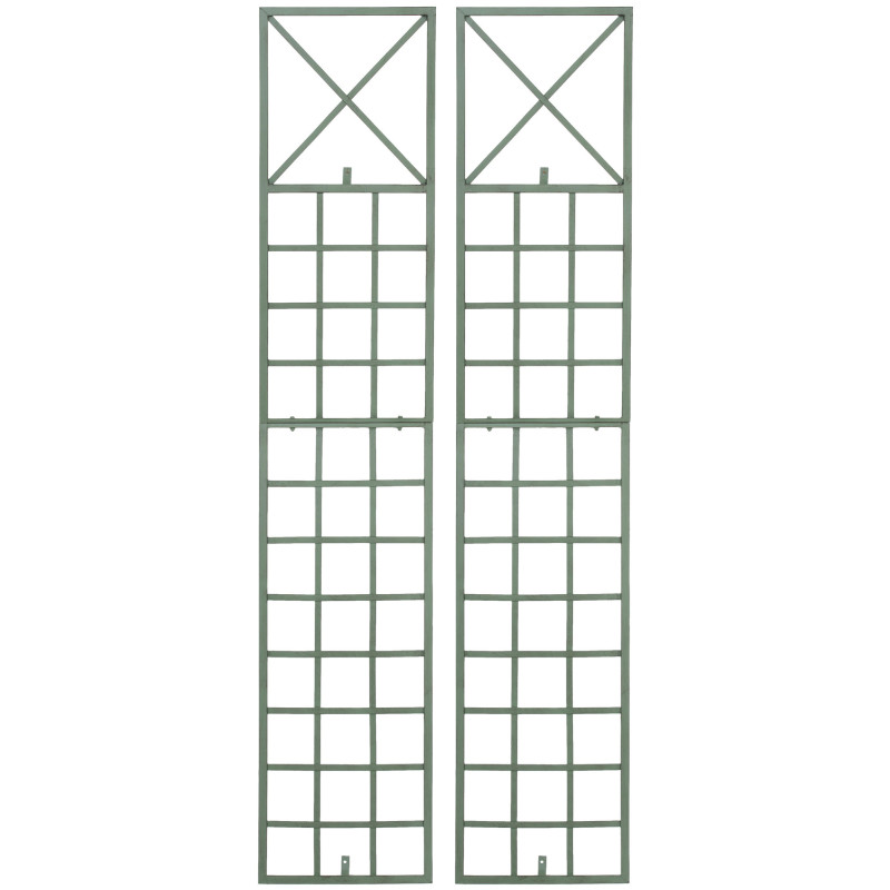 Ensemble de 2 treillis Trigo vert antique