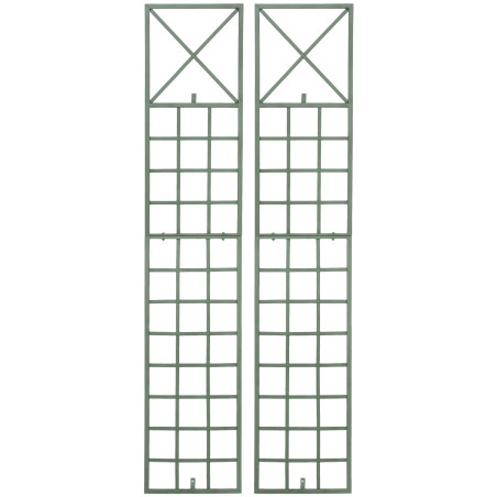 Ensemble de 2 treillis Trigo vert antique