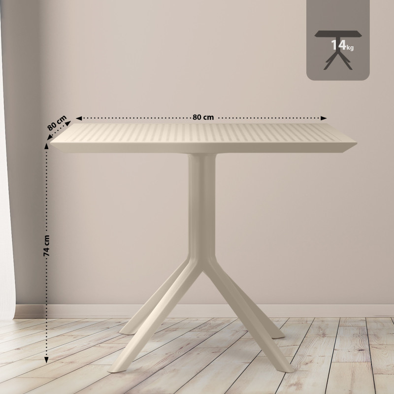 Table Sky 80 cm taupe