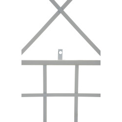 Set de 2 Rejas Trigo para plantas trepadoras Blanco