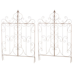 Lot de 2 treillis Mandevilla brun antique