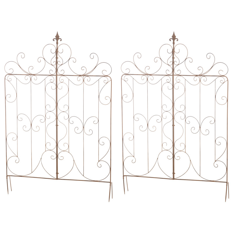 Ensemble de 2 treillis pour Mandevilla brun antique