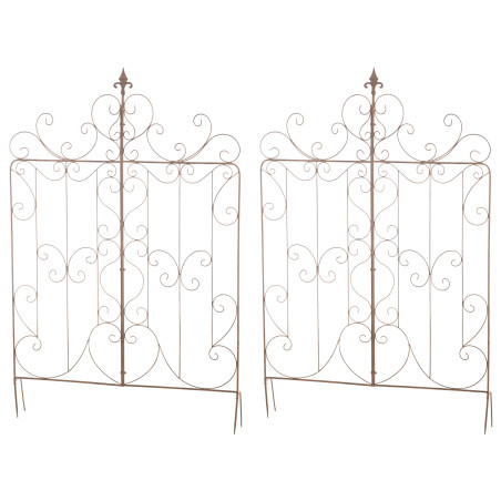 Lot de 2 treillis Mandevilla brun antique
